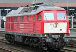 Die 232 906-8 fhrt Lz durch Dsseldorf HBF Richtung Neuss Dsseldorfer Hfen am 05.02.2010