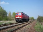 232 524-9 zwischen Pegau und Profen fhrt in Richtung Zeitz 19.04.2010