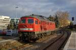 232 553-8 steht im Brandenburger Hbf und wartet auf neue Aufgaben. 10.12.2011