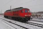 DB 232 209-7 am 24.01.2011 beim umsetzen in Altenburg. Sie brachte den RE 3625 aus Erfurt Hbf.