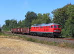 EK 23230 von Hof nach Herlasgrün mit der 232 671 bei ehemaligen Posten 81 kurz vor Plauen. Aufgenommen am 16.08.2018