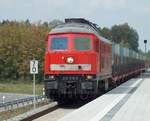 232 618 mit Müllzug am 23.08.18 in Tüßling.