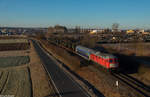 Am frühen Morgen brachte 232 201 den M44426 nach Vilseck.