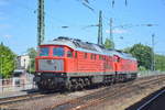 DB Cargo Deutschland AG mit der Doppeltraktion  232 908-4  [NVR-Nummer: 92 80 1232 908-4 D-DB] + 232 669-2 [NVR-Nummer: 92 80 1232 669-2 D-DB] am 03.06.19 Magdeburg Neustadt.