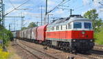 DB Cargo AG  mit  232 409-3  (NVR-Nummer  92 80 1232 409-3 D-DB ) mit Coil-Zug am 14.08.19 Bahnhof Flughafen Berlin Schönefeld.