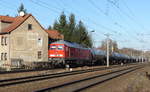 DB 232 635-3 mit dem GC 68305 vom Stendell nach Emleben, am 16.01.2020 in Erfurt-Bischleben.