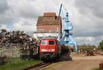 DB 232 601-5 am 26.05.2015 im Binnenhafen Anklam.