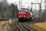 DB 232 347-5 mit Flüssigdünger AHL - Ankunft Bf Anklam auf 3 am 21.12.2020.