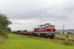 232 088 (SRS) mit schwerem Schotterzug nach Hof am 26.08.2021 in Dreitzsch  