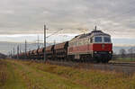 Mit dem Kokszug nach Bernburg ins dortige Zuckerwerk rollt 232 128 am 15.12.21 durch Braschwitz Richtung Magdeburg.