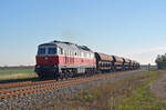 232 294 bespannte am 30.09.22 die Könnern-Kohle vom Rbf Halle(S) nach Könnern.