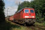 232 401 mit FE 45461 in Uhyst (25.07.2007)