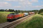 232 184 mit dem Arlbergumleiter CFN 45198 bei Epfenhausen (22.08.2007)