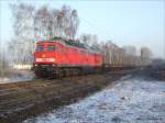 232 543-9 mit einem leeren Coilzug kurz vor dem Gbf Gelsenkirchen Bismarck. 21.12.07