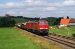 232 635  und 232 457 mit dem Arlbergumleiter CFN 45198 bei St. Alban (21.08.2008)