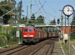 232 024-0 mit einem Gterzug Richtung Sden am 27.08.2008 in Bargteheide.