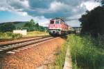 232 658-5 als Regionalbahn zwischen Erfurt und Meiningen. Sept. 1996. Foto-Scan.