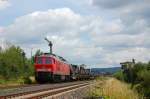 232 472 mit Militrzug am 07.07.2009 in Nabburg