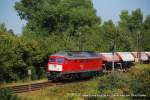 232 241-0 (Railion DB Logistics) fhrt am 24. August 2009 um 15:26 Uhr mit einem GZ durch Duisburg Rheinhausen