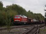 Die 232 609 mit einem Gterzug am 04.09.2009 bei der Durchfahrt in Luitpoldhtte.