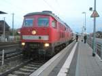 Hier 232 534-8 mit dem IC 145 nach Szczecin Glowny, dieser Zug stand am 5.10.2009 in Angermnde.