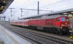 DB 232 209-7 mit dem RE 3632 aus Altenburg, in Erfurt Hbf; 24.01.2011