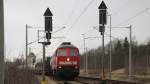 232609 wartet am 12.02.2011 im Bf Reichenbach/Vogtl.