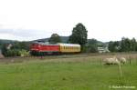 232 347-5 mit einem Messzug Zittau - Dresden in Taubenheim am 09.08.2011