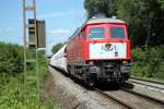 232 902-7 mit leerem Kalkzug auf dem Weg ins Angertal zu dem Wlfrather Kalkwerken.