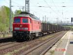 BR 232 096-8 auf dem Weg zum Seehafen Rostock. Aufgenommen am Hp Dierkow. 9.5.06