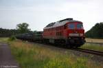 232 498-6 DB Schenker Rail Deutschland AG mit einem Drahtrollenzug aus Brandenburg Altstadt bei Mgelin und fuhr in Richtung Rathenow weiter. 19.06.2012