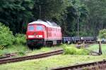 232 601-5 wartete am 06.07.2012 mit 2 Res auf Einfahrt in den Bhf.