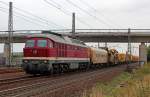 232 550-4 mit Bauzug bei Porz(Rhein) am 03.09.2012