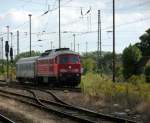 Am 25.08.2012 kam 232 347 mit einem Personenwagen in Stendal an.