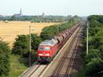 232 584 mit FE 45428 bei Greifswald (20.07.2006)