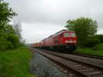 232 569 und 233 511 fuhren am 27.05.13 den Umleiter durch das Vogtland, hier in Krbitz/V.