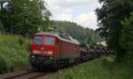 232 635-3 mit dem M 62800(?) (Kornwestheim Rbf-Immendingen) bei Mhringen 6.7.13