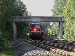 232 252-7 beim Rangieren mit einem Schotterzug in Marktredwitz am 22.08.13