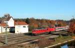 232 209 und 1016 025 mit einem umgeleitetem EC in Garching 