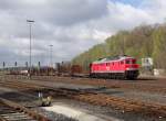 232 609 zusehen am 09.04.14 bei der Ausfahrt in Marktredwitz.