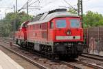 232 568-6 mit 265 018-2 im Schlepp in Hannover Linden/Fischerhof 21.6.2014