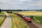 232 535 mit einem Güterzug am 16.06.2014 bei Irrenlohe.
