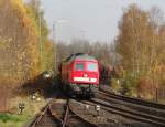 232 535-5 zu sehen bei der Ausfahrt in Marktredwitz am 05.11.14.