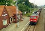 232 230 mit Gterzug Richtung Berlin am 04.10.2005 in Warnitz (Uckermark)