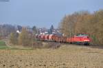 232 117-2 mit einem gemischten Güterzug Richtung Nürnberg bei Waldershof, 29.03.2014