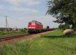 232 472-1 zu sehen am 17.07.15. mit einen Umleiter in Neustadt an der Orla.