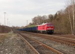 232 359-0 mit einem PKP Kokszug zu sehen am 05.04.16 in Oberkotzau.