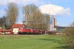 232 703-9 und 232 209-7 DB Cargo bei Horb am Main am 14.04.2016.