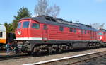 232 238-6 der LEG - Leipziger Eisenbahnverkehrsgesellschaft mbH zusehen in Leipzig Plagwitz zu dem 21.