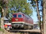 232 004-2 der LEG war am 02.10.11 zu Gast bei den Geraer Eisenbahnwelten.